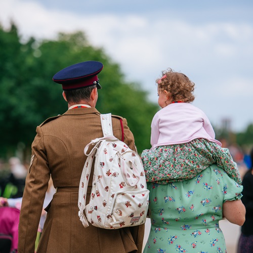 Military Family at the Arboretum on Armed Forces Day 2021