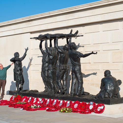 Group visiting the Armed Forces Memorial