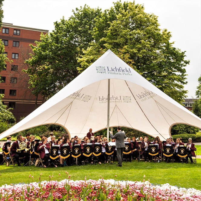City of Lichfield Concert Band performing outdoors