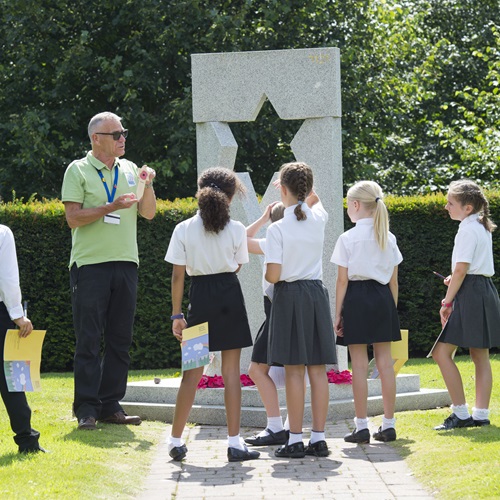 School Group at the Association of Jewish Ex-Service Men and Women Memorial