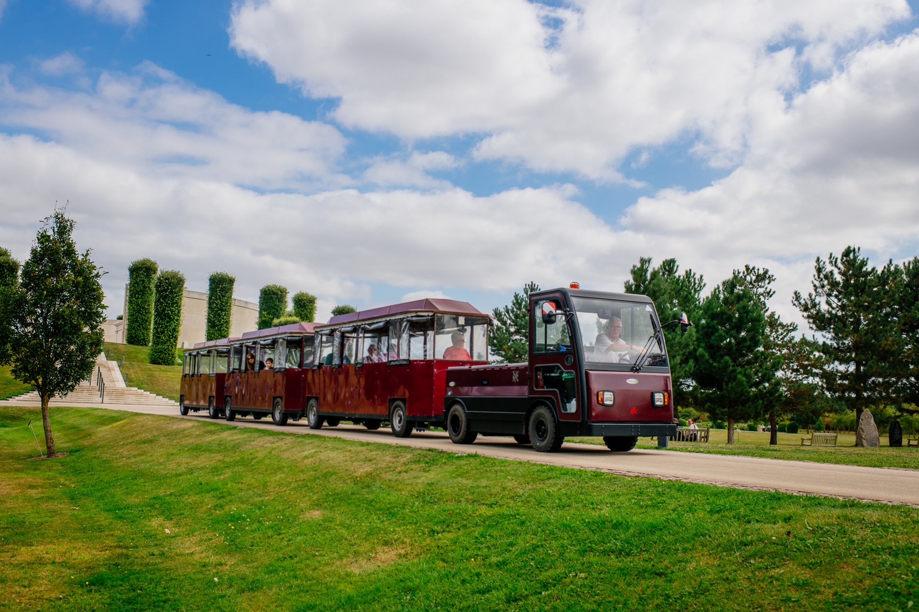 Land Train on its route past the Armed Forces Memorial