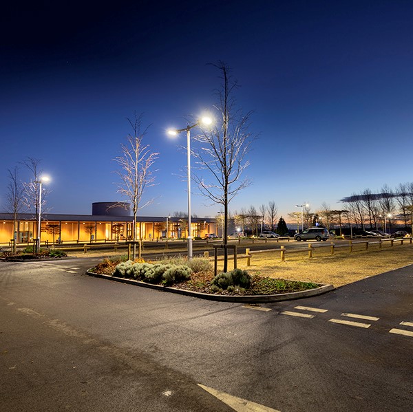 Arboretum Car Park in the evening