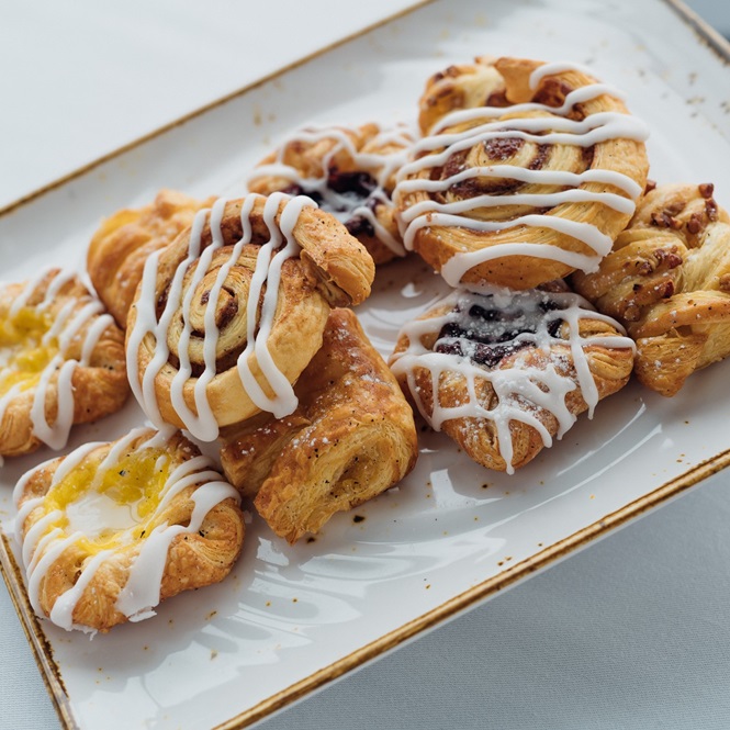 Pastries on a platter