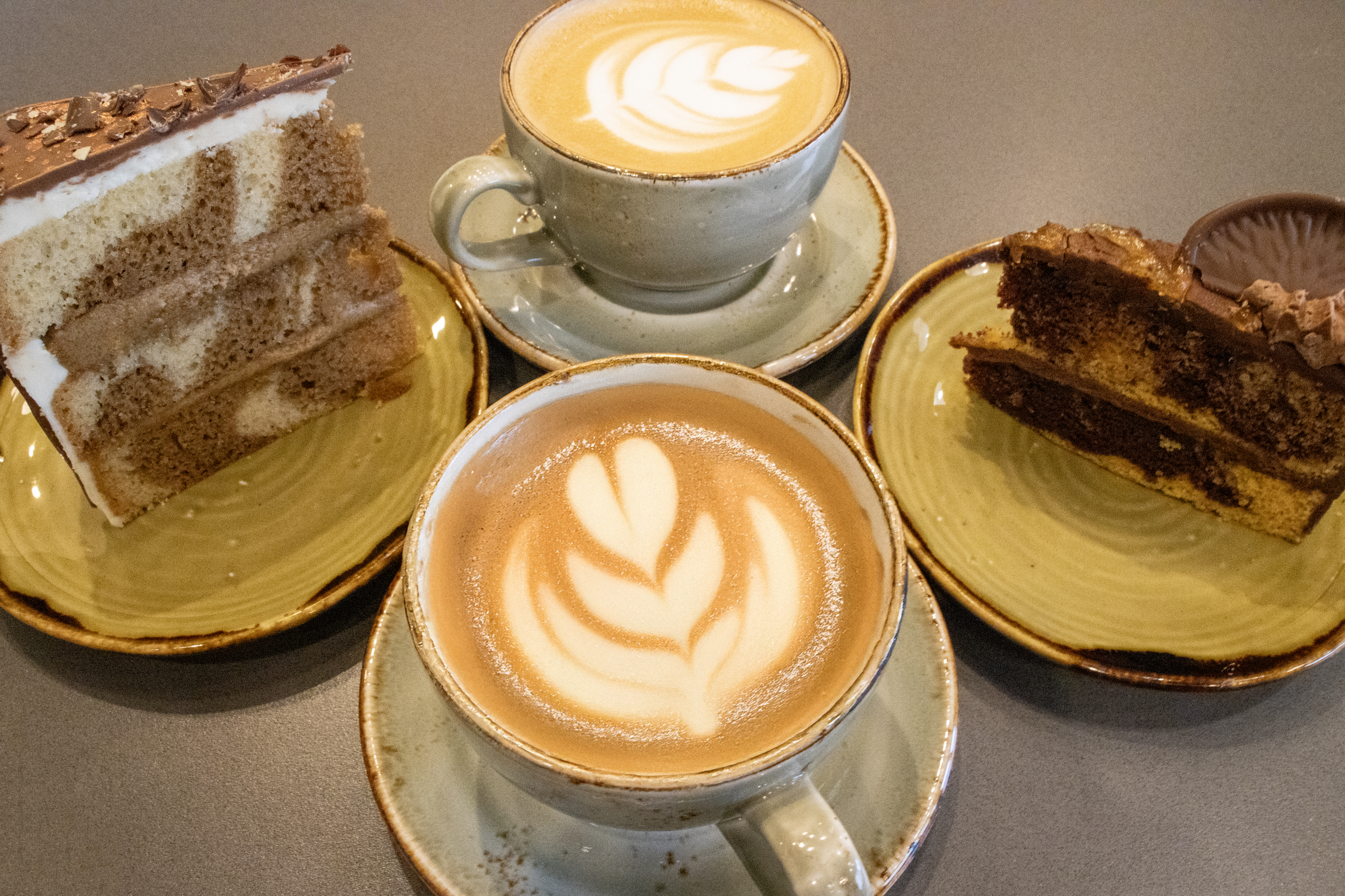 Coffee and Cake served in the Coffee shop