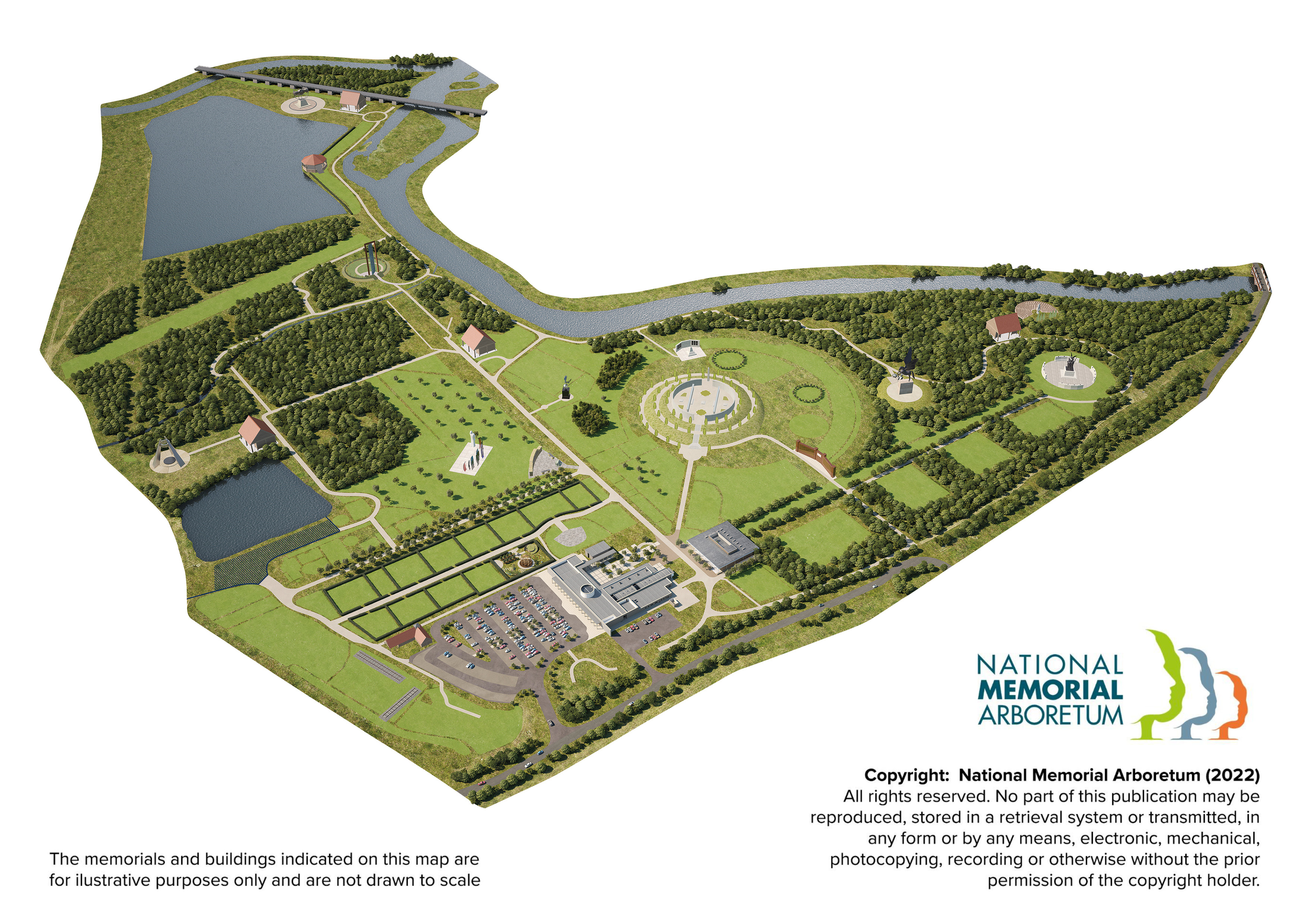 Map Of The Arboretum Visit Us National Memorial Arboretum   Map 