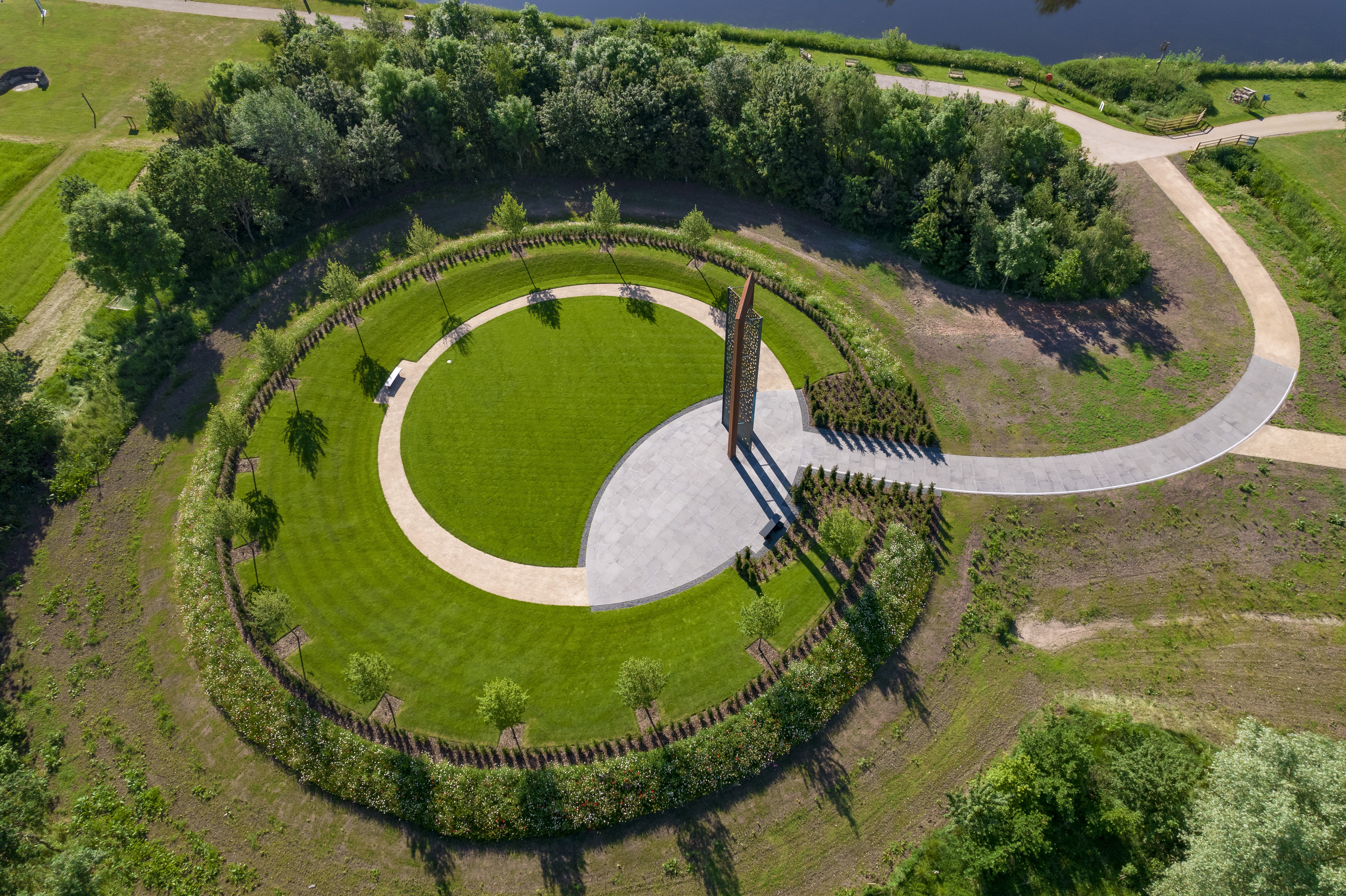 An Aerial View of the UK Police Memorial